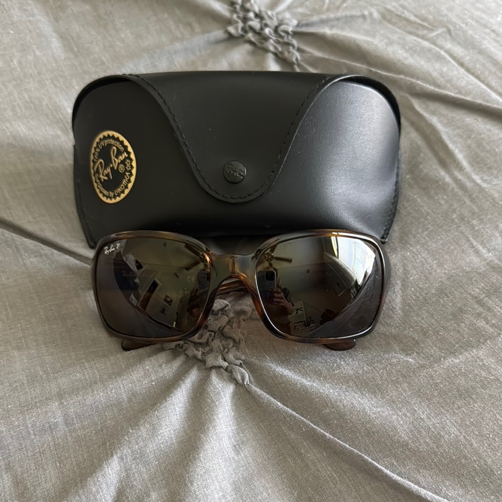 Ray-Ban Black and Brown Sunglasses
